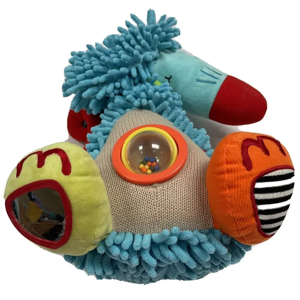 Dolce Play & Learn Alphonso Afghan Blue Hound Dog Activity Baby Plush Toy Animal